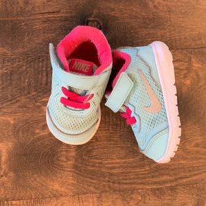 Baby Nike’s- blue and hot pink